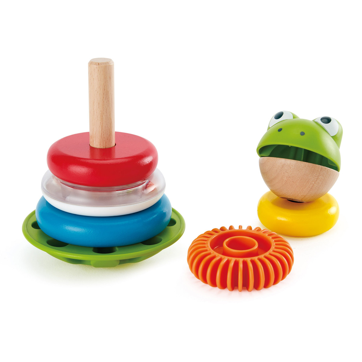 משחק השחלות טבעות מר צפרדע | צעצועי התפתחות | קוביות ומשחקי השחלה | השחלות | HAPE